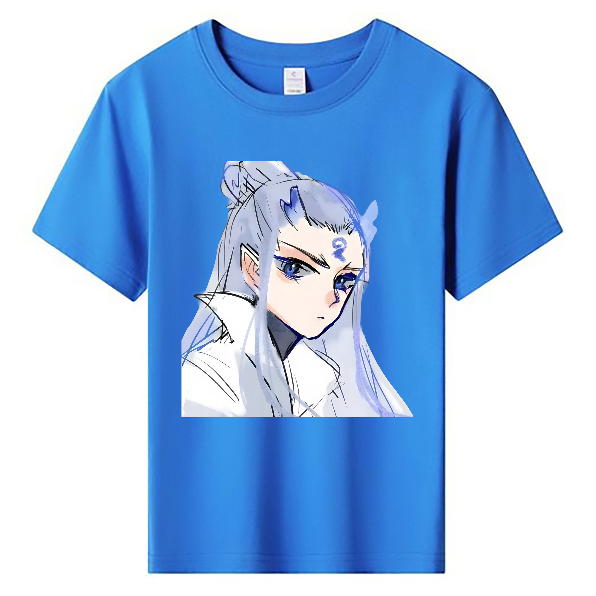 （画像用） Ne Zha 2 ナタ 魔童の大暴れ 綿100％キッズTシャツ（フロントプリント）